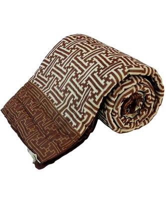 Ethnic Pure Cotton Gold Print Single Bed Quilt 1