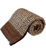 Ethnic Pure Cotton Gold Print Single Bed Quilt