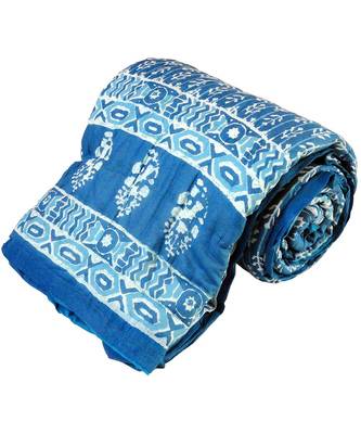 Bandhani Print Cotton Single Bed Razai Quilt 1