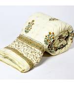 Jaipuri Floral Print Cotton Single Bed Quilt