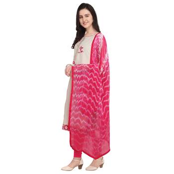 Cream Embroidered Cotton Silk Salwar With Dupatta 2