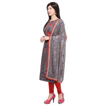 Brown Embroidered Uppada Silk Salwar With Dupatta 2