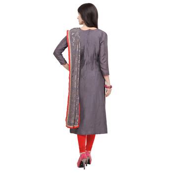 Brown Embroidered Uppada Silk Salwar With Dupatta 3