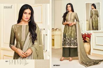 Olive Printed Uppada Silk Salwar With Dupatta 2