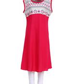 Pink Printed Cotton Kurti