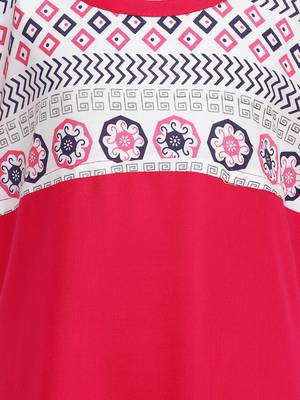 Pink Printed Cotton Kurti 2