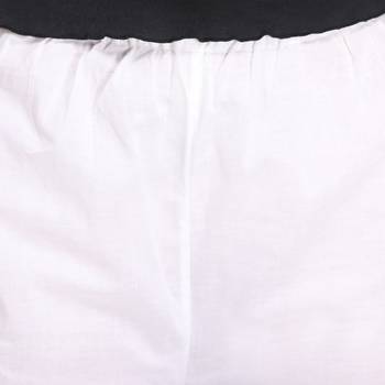 Inddus White Cotton Solid Palazzo 5