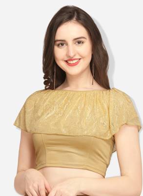 Inddus Gold Solid Lycra Blouse 1