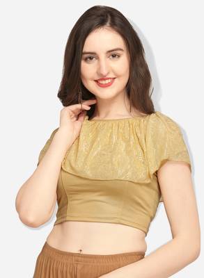 Inddus Gold Solid Lycra Blouse 2