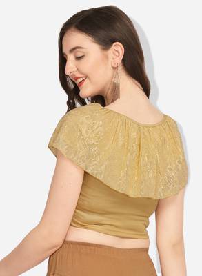 Inddus Gold Solid Lycra Blouse 4