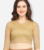 Inddus Gold Solid Lycra Blouse