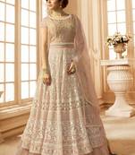 Multicolor embroidered net salwar