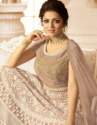 Multicolor embroidered net salwar 2