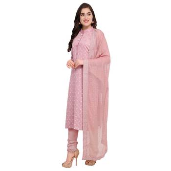 Mauve Embroidered Cotton Silk Salwar With Dupatta 2