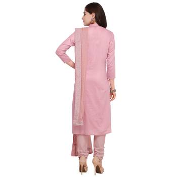 Mauve Embroidered Cotton Silk Salwar With Dupatta 3