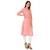 Plain Solid Peach Color Cotton Kurti