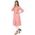 Plain Solid Peach Color Cotton Kurti