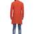 Orange woven cotton men kurta