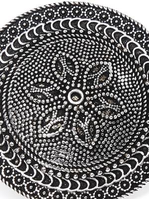 Zerokaata Chandelier Design Inspired Adjustable Oxidized Silver Ring 4
