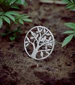 Zerokaata Adjustable Oxidized Silver Vintage Tree Ring