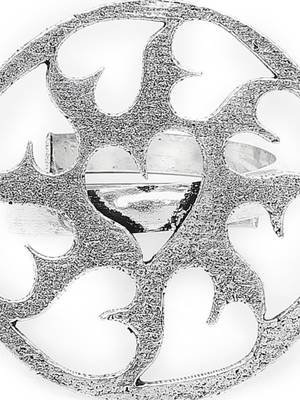 Zerokaata Adjustable Oxidized Silver Ring With Heart 4