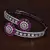 Black Rose Plated Cubic-Zirconia and Ruby Stone Embellished Diamond Bracelet