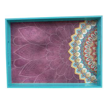 Set of 2 Wooden Tray in Decoupage Art 4