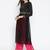 Ira Soleil Black Long Kurti with embroidered waist line.