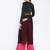 Ira Soleil Black Long Kurti with embroidered waist line.