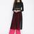 Ira Soleil Black Long Kurti with embroidered waist line.