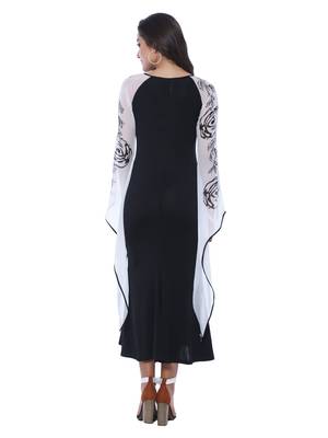 Ira Soleil New Long Kurti with Wings Chiffon Sleeves and print 2