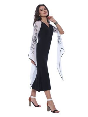 Ira Soleil New Long Kurti with Wings Chiffon Sleeves and print 3