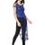 Ira Soleil Blue A-line Kurta with embroidered favric