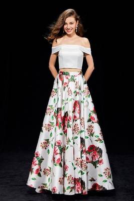 Multicolor Printed Satin Semi Stitched Lehenga 1