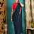 Dark Navy Blue Embroidered Pure Georgette Saree With Blouse