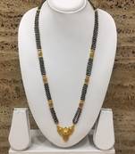 4 Four Line Coin In Center 18" Length And Golden Plated Design Pendant Traditional Mangalsutra