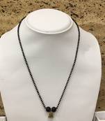 Mangalsutra With Black Beads 24" Length And Modern Pendant Mangalsutra