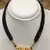 14-Inch Length Chain Golden Nath Pendant Enamal Work Pearls Traditional Black Beads 6 Line Multilayer
