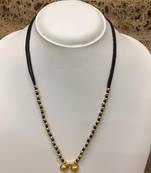 Mangalsutra 20-Inch Length Gold Plated Vati Tanmaniya Pendent Black Gold Mani (Beads)Traditional Ethnic