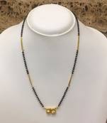 Mangalsutra 18-Inch Length Gold Plated Vati Tanmaniya Pendent Black Mani (Beads) Short Chain Mangalsutra