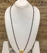 Mangalsutra 32-Inch Length Gold Plated Vati Tanmaniya Pendent Black Mani (Beads)Traditional Maharashtrian