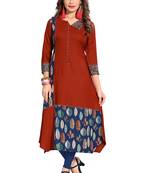 Multicolor printed rayon kurti