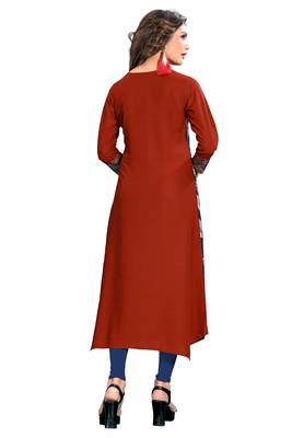 Multicolor printed rayon kurti 2