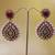 Elegant Red Green Stone Pearl Dangler By Adiva ANSATOCEOO92 DDS 25