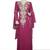 Rani pink embroidered georgette islamic kaftan