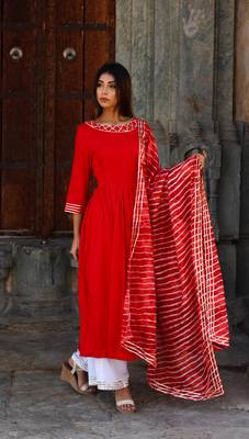 Red gota kurta Palazzo set 1
