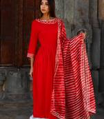 Red gota kurta Palazzo set