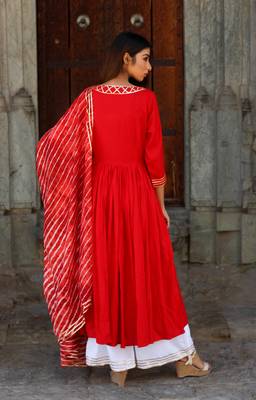 Red gota kurta Palazzo set 3