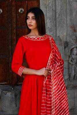 Red gota kurta Palazzo set 5