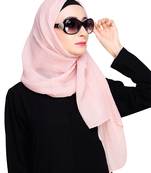 Pink plain cotton hijab